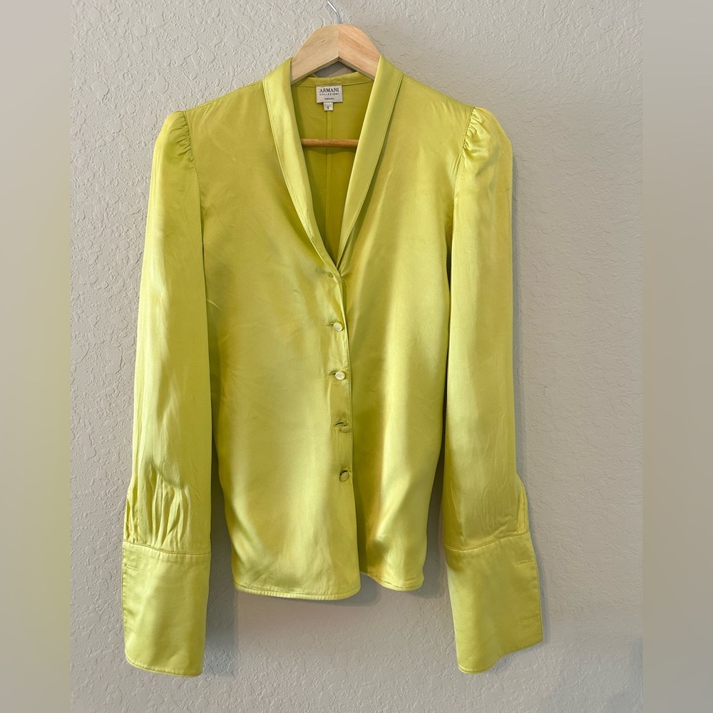 Armani Collezioni Yellow/Green Blouse
